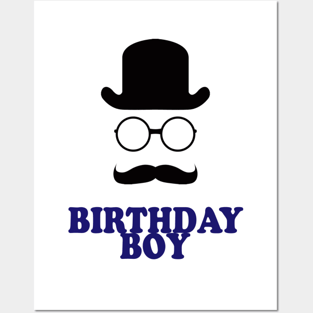 Birthday Boy -  Little Man Mustache Wall Art by SusieTeeCreations